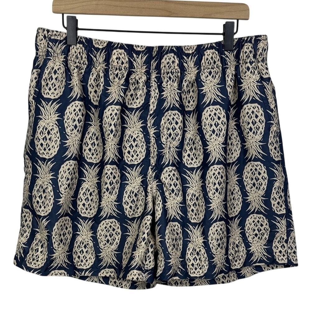 OP Ocean Pacific Swim Trunks Large Blue Pineapple Tropical Retro 90s Surf Shorts